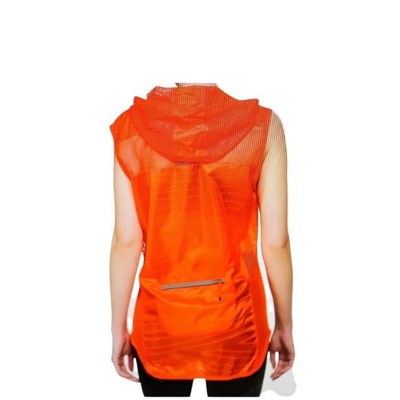 Women Adidas TKO Reflective Run Jacket Orange NWT (M) - Picture 4 of 7